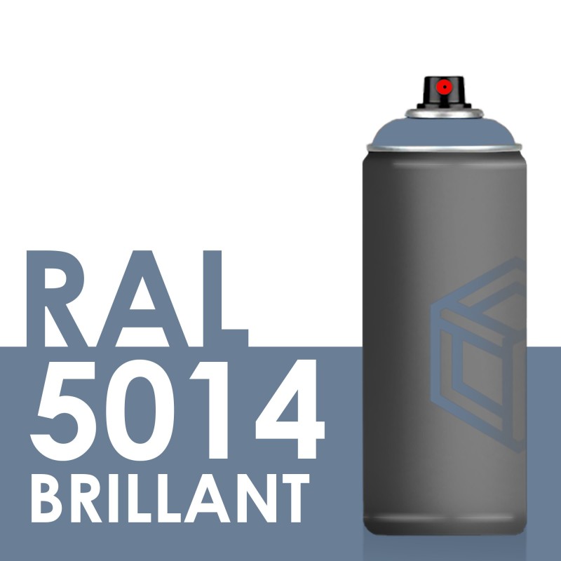 Bombe de peinture 400ml Brillant RAL 5014 Bleu Pigeon