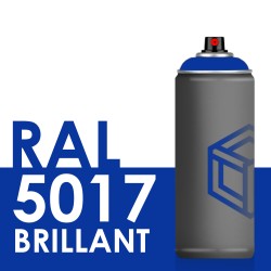 Bombe de peinture 400ml Brillant RAL 5017 Bleu Signalisation