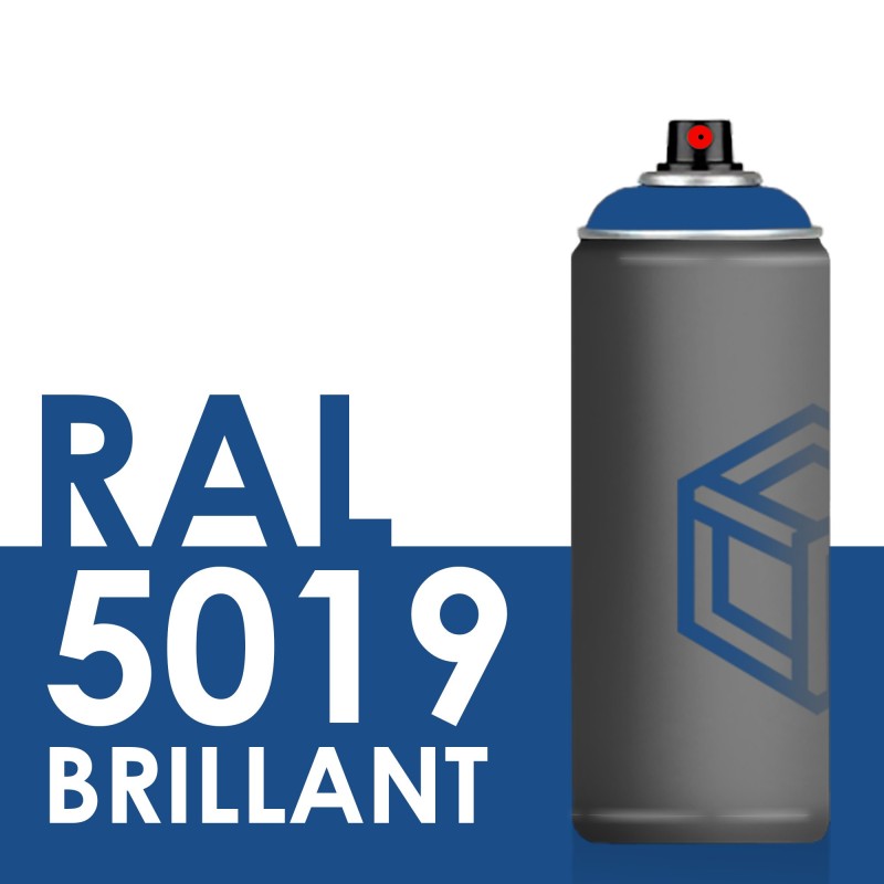 Bombe de peinture 400ml Brillant RAL 5019 Bleu Capri