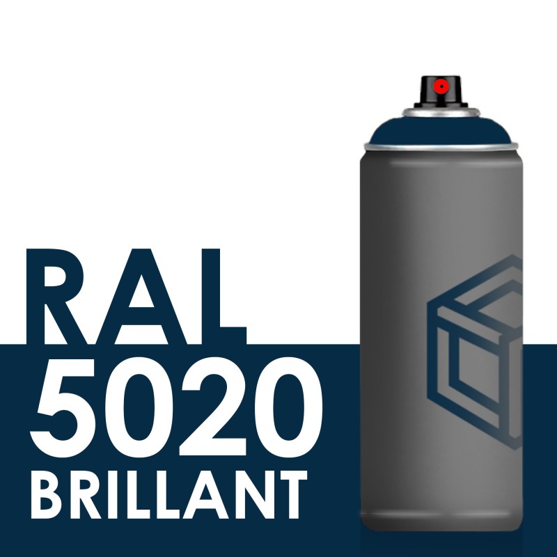 Bombe de peinture 400ml Brillant RAL 5020 Bleu Océan