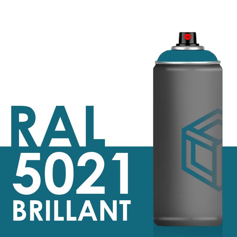 Bombe de peinture 400ml Brillant RAL 5021 Bleu D'eau