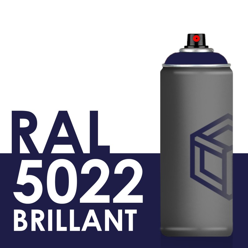 Bombe de peinture 400ml Brillant RAL 5022 Bleu Nocturne