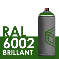 Bombe de peinture 400ml Brillant RAL 6002 Vert Feuillage
