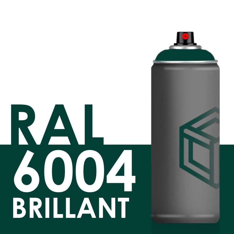 Bombe de peinture 400ml Brillant RAL 6004 Vert Bleu