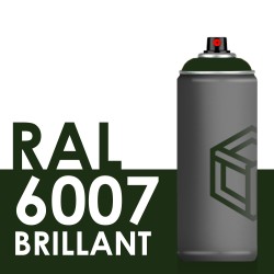 Bombe de peinture 400ml Brillant RAL 6007 Vert Bouteille