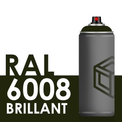 Bombe de peinture 400ml Brillant RAL 6008 Vert Brun