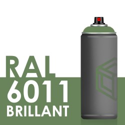Bombe de peinture 400ml Brillant RAL 6011 Vert Réséda