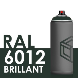 Bombe de peinture 400ml Brillant RAL 6012 Vert Noir