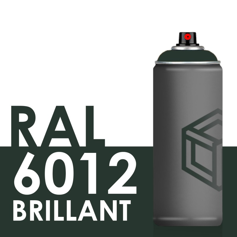 Spray de peinture brillante 400ml RAL 6012 Vert Noir