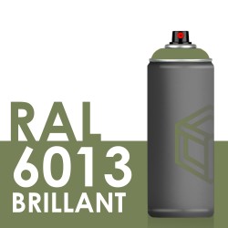 Bombe de peinture 400ml Brillant RAL 6013 Vert Jonc