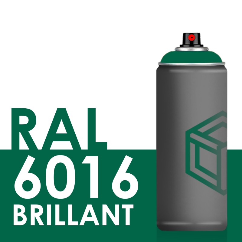 Bombe de peinture 400ml Brillant RAL 6016 Vert Turquoise