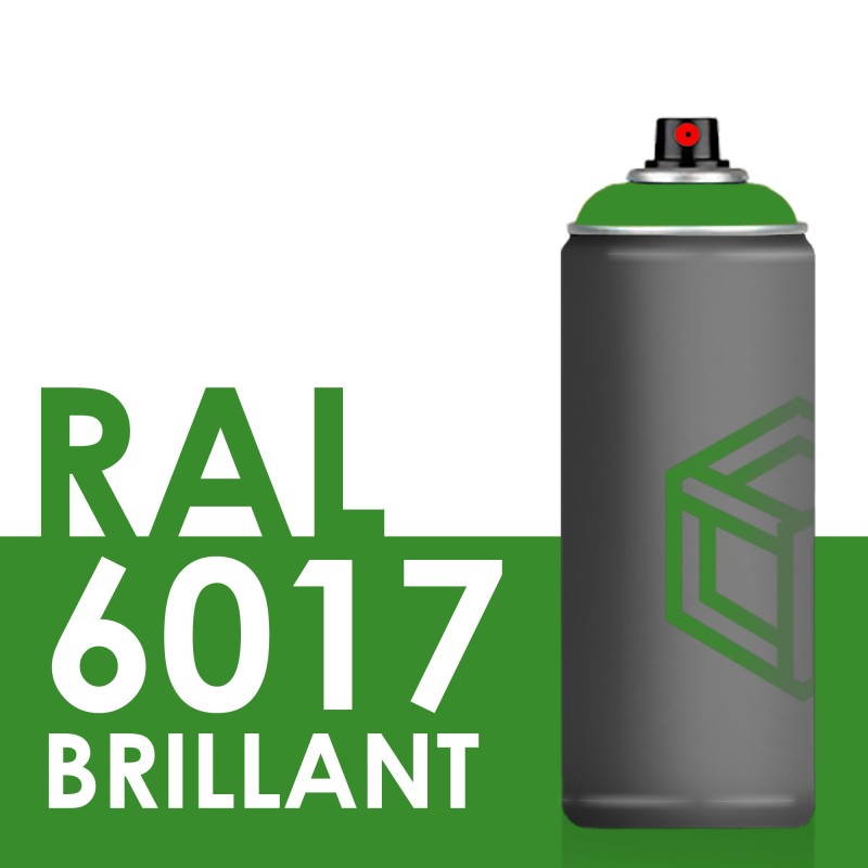 Bombe de peinture 400ml Brillant RAL 6017 Vert Mai