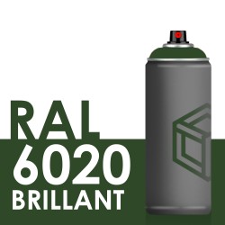 Bombe de peinture 400ml Brillant RAL 6020 Oxyde Chromique