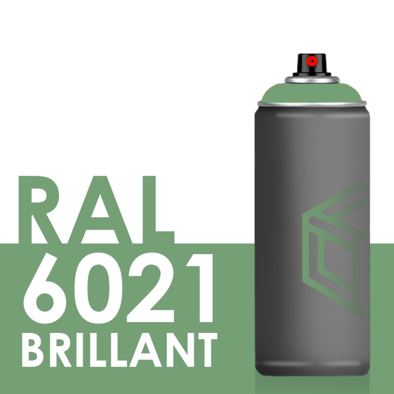 Bombe de peinture 400ml Brillant RAL 6021, Vert Pâle