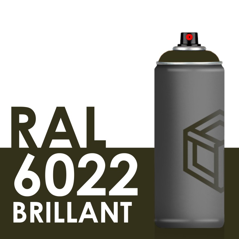 Bombe de peinture 400ml Brillant RAL 6022 , Olive Brun