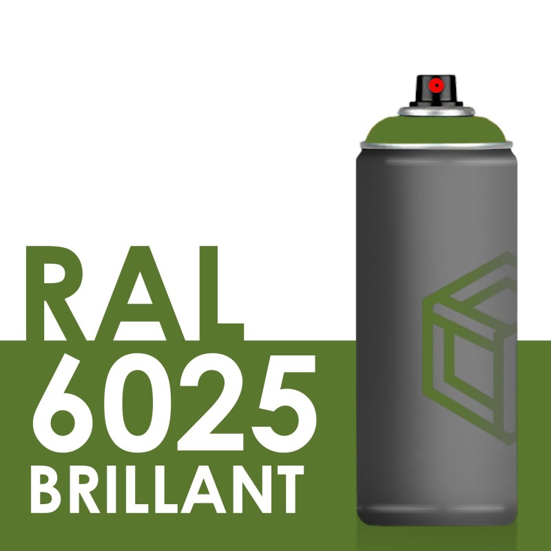 Bombe de peinture 400ml Brillant RAL 6025 Vert Foujère