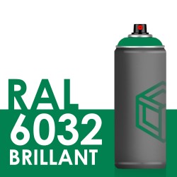 Bombe de peinture 400ml Brillant RAL 6032, Vert de Sécurité