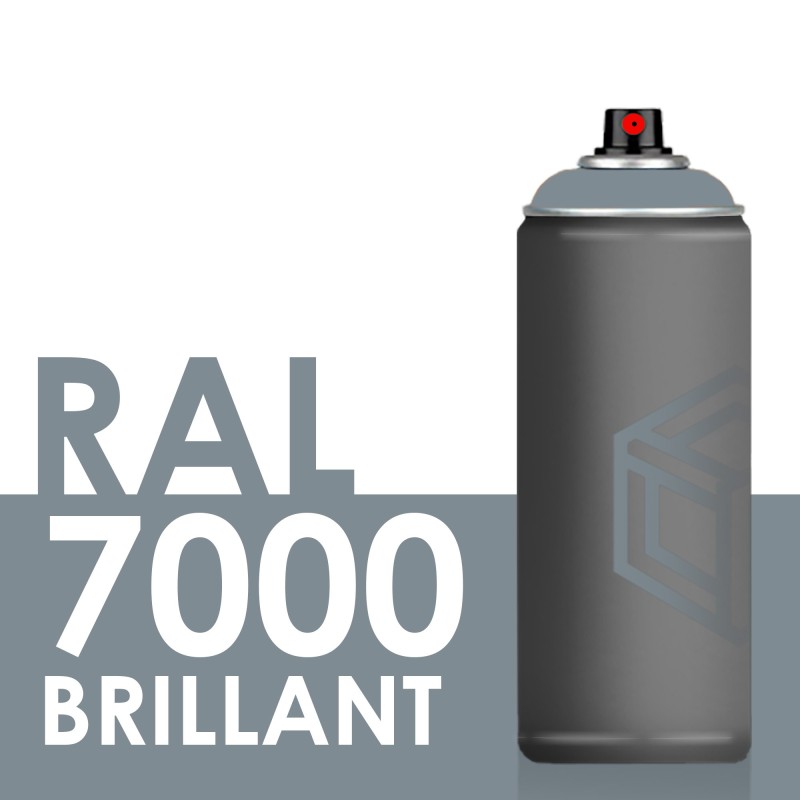 Bombe de peinture 400ml Brillant RAL 7000, Gris Petit-Gris