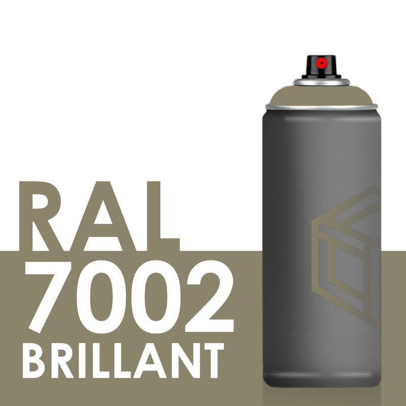 Bombe de peinture 400ml Brillant RAL 7002, Gris Olive