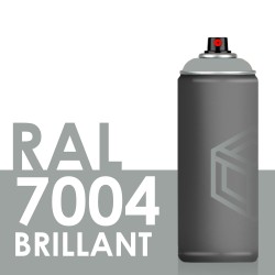 Bombe de peinture 400ml Brillant RAL 7004, Gris Sécurité