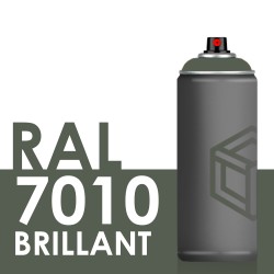 Bombe de peinture 400ml Brillant RAL 7010, Gris Tente
