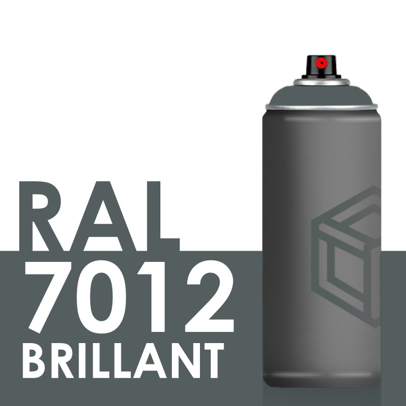 Bombe de peinture 400ml Brillant RAL 7012, Gris Basalte