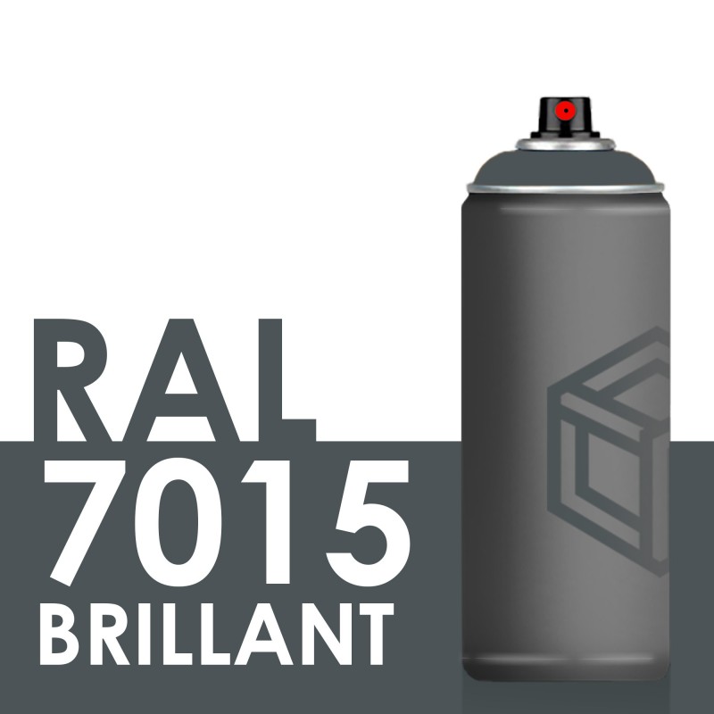 Bombe de peinture 400ml Brillant RAL 7015, Gris Ardoise