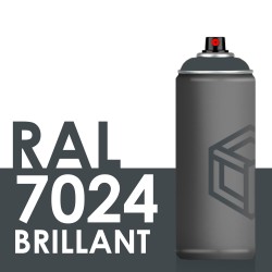 Bombe de peinture 400ml Brillant RAL 7024, Gris Graphite