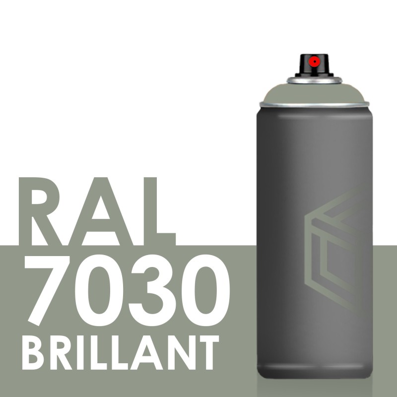 Bombe de peinture 400ml Brillant RAL 7030, Gris Pierre