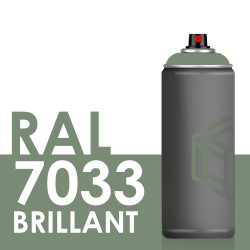 Bombe de peinture 400ml Brillant RAL 7033, Gris Ciment