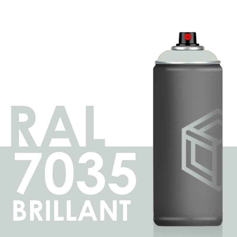 Bombe de peinture 400ml Brillant RAL 7035, Gris Clair