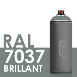 Bombe de peinture 400ml Brillant RAL 7037, Gris Poussière