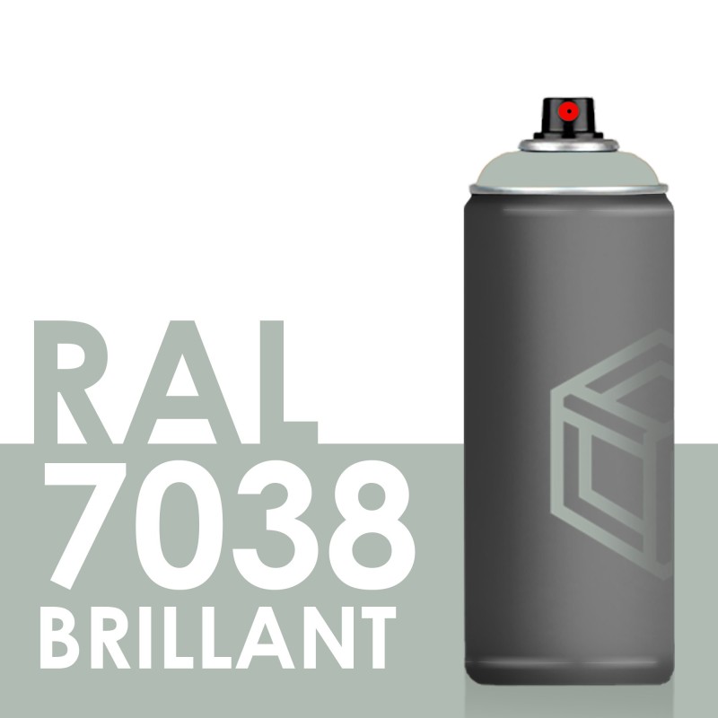 Bombe de peinture 400ml Brillant RAL 7038, Gris Agate