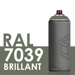 Bombe de peinture 400ml Brillant RAL 7039, Gris Quartz