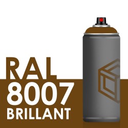 Bombe de peinture 400ml Brillant RAL 8007, Brun Fauve