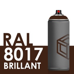 Bombe de peinture 400ml Brillant RAL 8017, Brun Chocolat