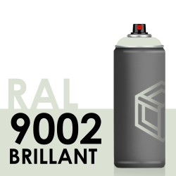 Bombe de peinture 400ml Brillant RAL 9002, Blanc Gris