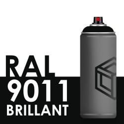 Bombe de peinture 400ml Brillant RAL 9011,Noir Graphite