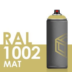 Bombe de peinture 400ml Mat RAL 1002 Jaune Sable