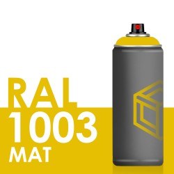 Bombe de peinture 400ml Mat RAL 1003 Jaune Sécurité