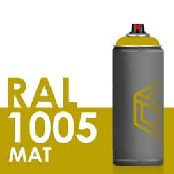 Bombe de peinture 400ml Mat RAL 1005 Jaune Miel
