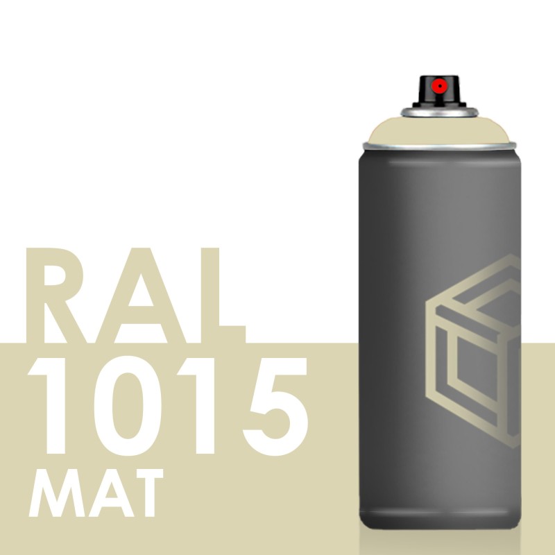 Bombe de peinture 400ml Mat RAL 1015 Ivoire Clair