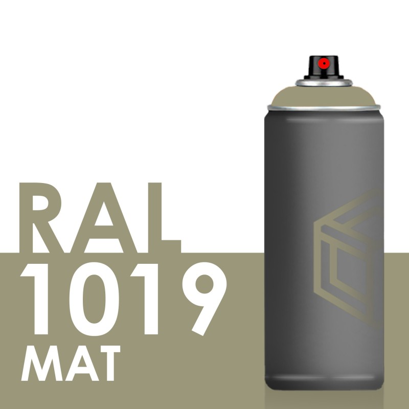 Bombe de peinture 400ml Mat RAL 1019 Beige Gris