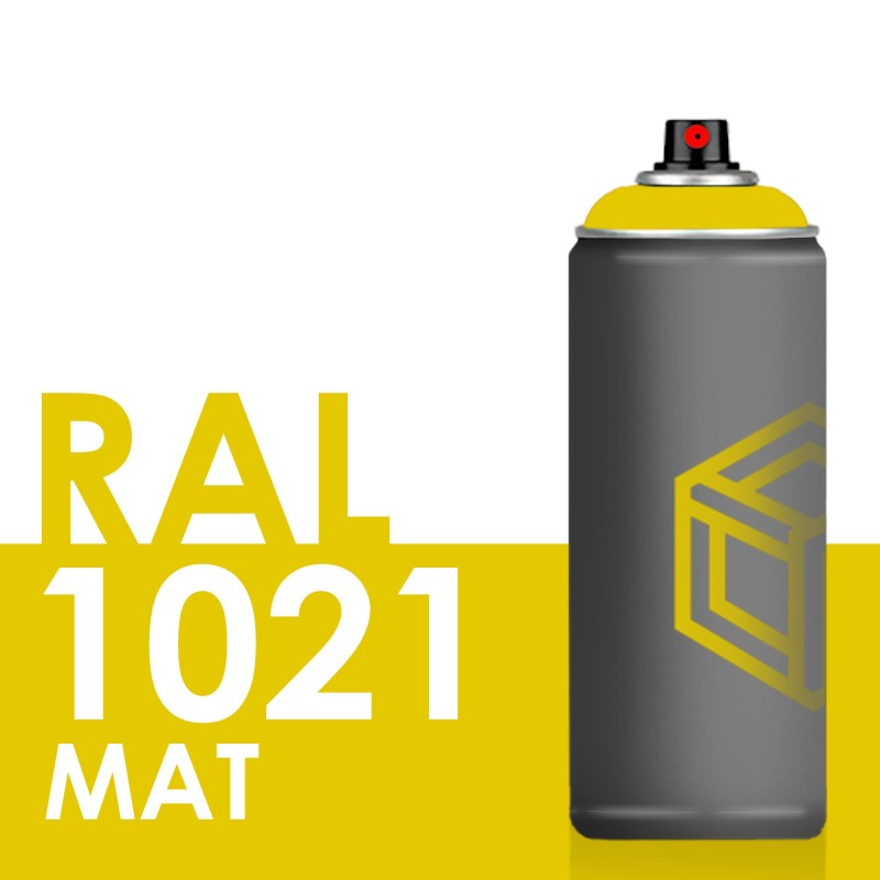 Bombe de peinture 400ml Mat RAL 1021 Jaune Colza