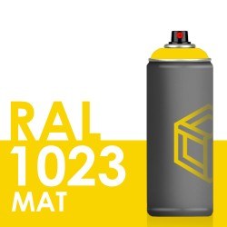 Bombe de peinture 400ml Mat RAL 1023 Jaune Signalisation