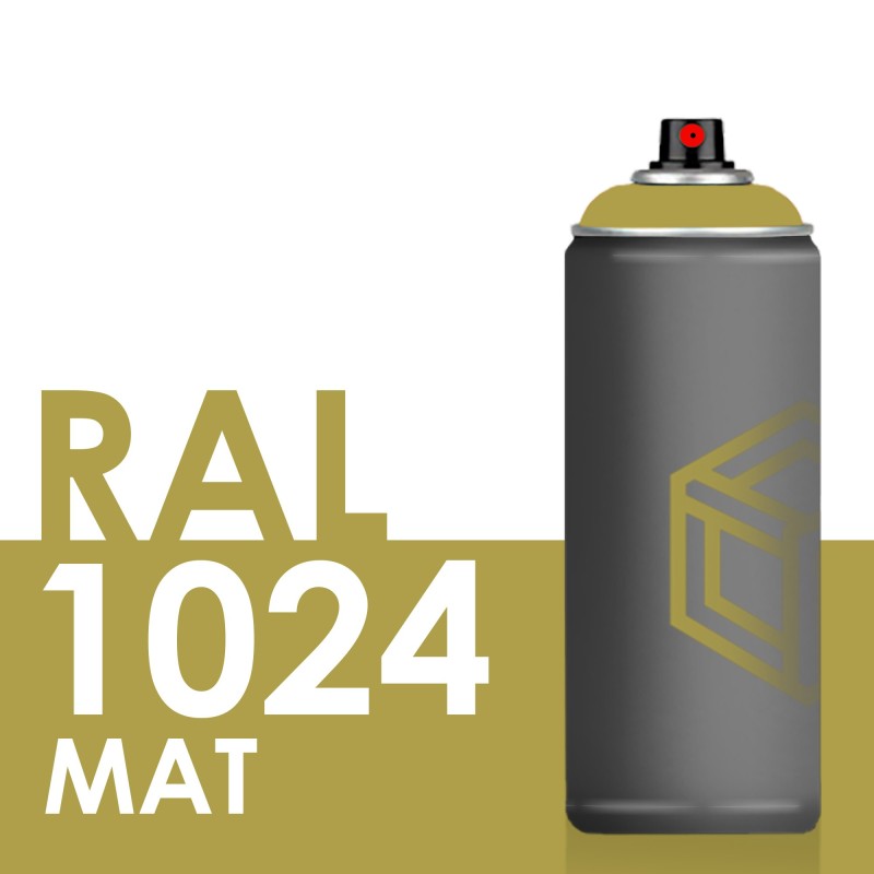 Bombe de peinture 400ml Mat RAL 1024 Jaune Ocre