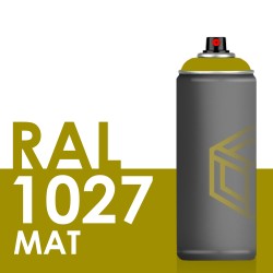 Bombe de peinture 400ml Mat RAL 1027 Jaune Curry