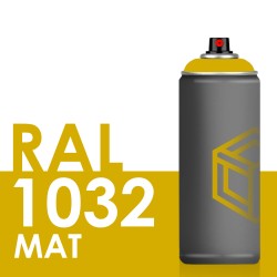 Bombe de peinture 400ml Mat RAL 1032 Jaune Genet