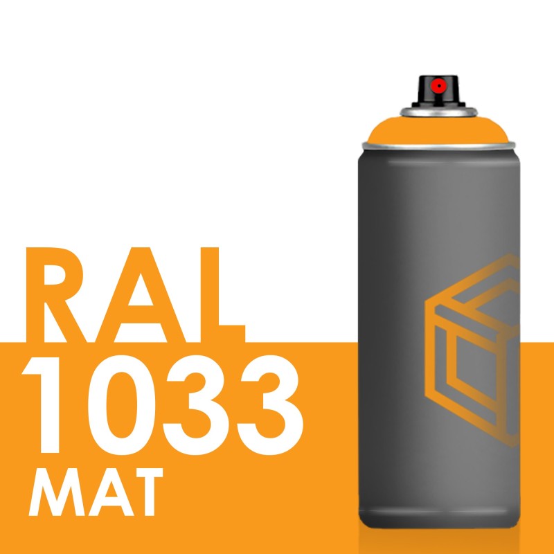 Bombe de peinture 400ml Mat RAL 1033 Jaune Dahlia