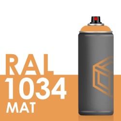 Bombe de peinture 400ml Mat RAL 1034 Jaune Pastel